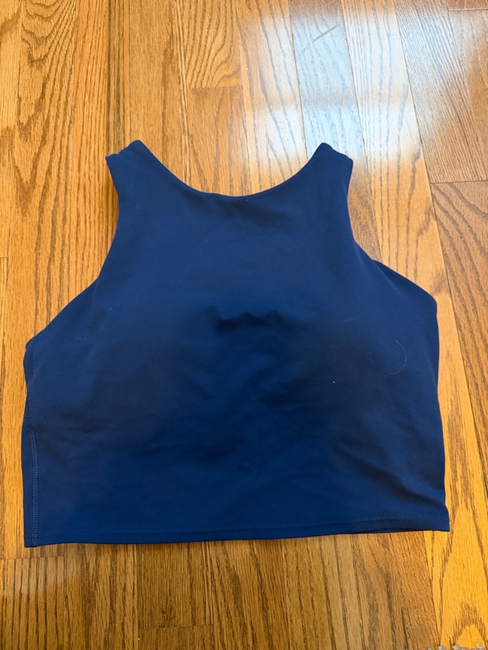 Athleta Navy High-Neck Crop Tank